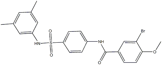 3-bromo-N-{4-[(3,5-dimethylanilino)sulfonyl]phenyl}-4-methoxybenzamide Struktur