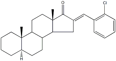 (5alpha)-16-(2-chlorobenzylidene)androstan-17-one Struktur