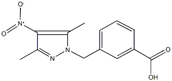 3-({4-nitro-3,5-dimethyl-1H-pyrazol-1-yl}methyl)benzoicacid Struktur