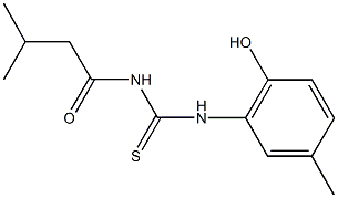 N-(2-hydroxy-5-methylphenyl)-N'-(3-methylbutanoyl)thiourea Struktur