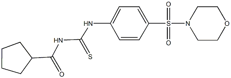 N-(cyclopentylcarbonyl)-N'-[4-(4-morpholinylsulfonyl)phenyl]thiourea Struktur