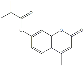 4-methyl-2-oxo-2H-chromen-7-yl 2-methylpropanoate Struktur