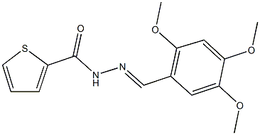 N'-(2,4,5-trimethoxybenzylidene)-2-thiophenecarbohydrazide Struktur