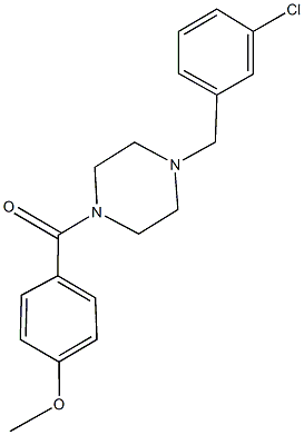 1-(3-chlorobenzyl)-4-(4-methoxybenzoyl)piperazine Struktur