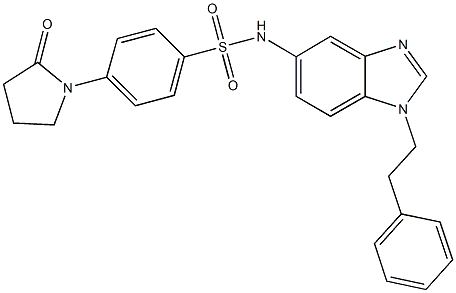 4-(2-oxo-1-pyrrolidinyl)-N-[1-(2-phenylethyl)-1H-benzimidazol-5-yl]benzenesulfonamide Struktur