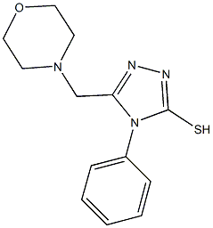 5-(4-morpholinylmethyl)-4-phenyl-4H-1,2,4-triazol-3-yl hydrosulfide Struktur