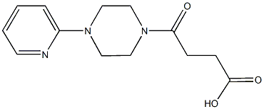 4-oxo-4-[4-(2-pyridinyl)-1-piperazinyl]butanoic acid Struktur