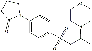 1-(4-{[2-(4-morpholinyl)propyl]sulfonyl}phenyl)-2-pyrrolidinone Struktur