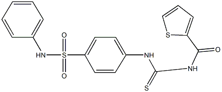 N-phenyl-4-({[(2-thienylcarbonyl)amino]carbothioyl}amino)benzenesulfonamide Struktur