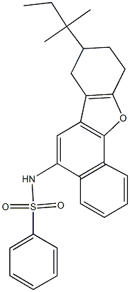 N-(8-tert-pentyl-7,8,9,10-tetrahydronaphtho[1,2-b][1]benzofuran-5-yl)benzenesulfonamide Struktur