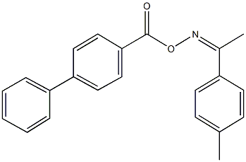 1-(4-methylphenyl)ethanone O-([1,1'-biphenyl]-4-ylcarbonyl)oxime Struktur