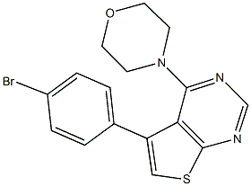 5-(4-bromophenyl)-4-(4-morpholinyl)thieno[2,3-d]pyrimidine Struktur