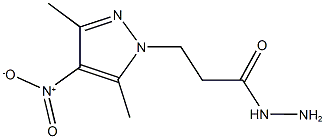 3-{4-nitro-3,5-dimethyl-1H-pyrazol-1-yl}propanohydrazide Struktur