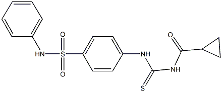 4-({[(cyclopropylcarbonyl)amino]carbothioyl}amino)-N-phenylbenzenesulfonamide Struktur