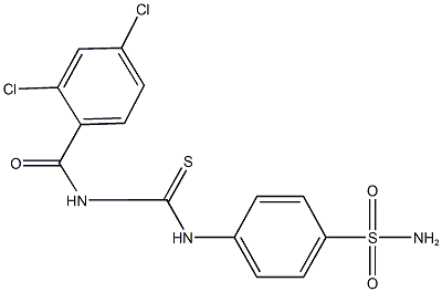 4-({[(2,4-dichlorobenzoyl)amino]carbothioyl}amino)benzenesulfonamide Struktur