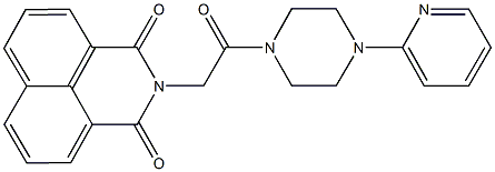 2-{2-oxo-2-[4-(2-pyridinyl)-1-piperazinyl]ethyl}-1H-benzo[de]isoquinoline-1,3(2H)-dione Struktur