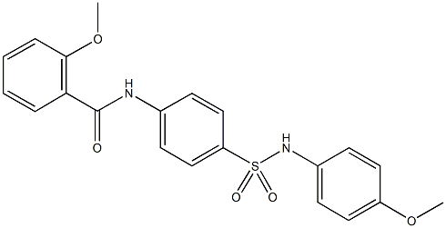 2-methoxy-N-{4-[(4-methoxyanilino)sulfonyl]phenyl}benzamide Struktur