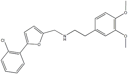 N-{[5-(2-chlorophenyl)-2-furyl]methyl}-N-[2-(3,4-dimethoxyphenyl)ethyl]amine Struktur