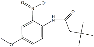 N-{2-nitro-4-methoxyphenyl}-3,3-dimethylbutanamide Struktur