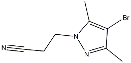 3-(4-bromo-3,5-dimethyl-1H-pyrazol-1-yl)propanenitrile Struktur