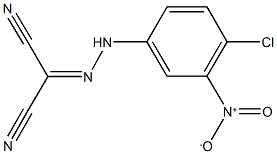 2-({4-chloro-3-nitrophenyl}hydrazono)malononitrile Struktur