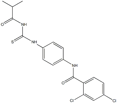 2,4-dichloro-N-(4-{[(isobutyrylamino)carbothioyl]amino}phenyl)benzamide Struktur