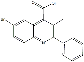 6-bromo-3-methyl-2-phenyl-4-quinolinecarboxylic acid Struktur