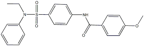 N-{4-[(ethylanilino)sulfonyl]phenyl}-4-methoxybenzamide Struktur