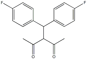 3-[bis(4-fluorophenyl)methyl]-2,4-pentanedione Struktur