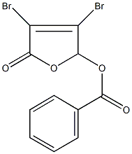 3,4-dibromo-5-oxo-2,5-dihydro-2-furanyl benzoate Struktur