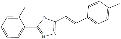 2-(2-methylphenyl)-5-[2-(4-methylphenyl)vinyl]-1,3,4-oxadiazole Struktur