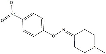 1-methyl-4-piperidinone O-{4-nitrophenyl}oxime Struktur