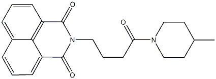 2-[4-(4-methyl-1-piperidinyl)-4-oxobutyl]-1H-benzo[de]isoquinoline-1,3(2H)-dione Struktur