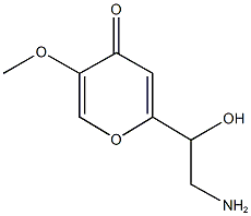 2-(2-amino-1-hydroxyethyl)-5-methoxy-4H-pyran-4-one Struktur