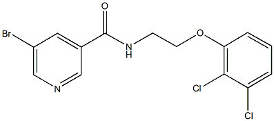 5-bromo-N-[2-(2,3-dichlorophenoxy)ethyl]nicotinamide Struktur