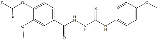 2-[4-(difluoromethoxy)-3-methoxybenzoyl]-N-(4-methoxyphenyl)hydrazinecarbothioamide Struktur