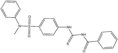 4-{[(benzoylamino)carbothioyl]amino}-N-methyl-N-phenylbenzenesulfonamide Struktur