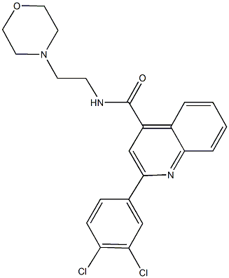 2-(3,4-dichlorophenyl)-N-[2-(4-morpholinyl)ethyl]-4-quinolinecarboxamide Struktur