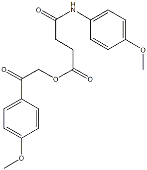 2-(4-methoxyphenyl)-2-oxoethyl 4-(4-methoxyanilino)-4-oxobutanoate Struktur