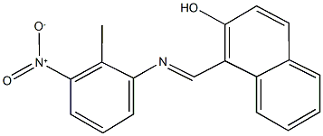 1-[({3-nitro-2-methylphenyl}imino)methyl]-2-naphthol Struktur