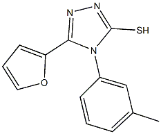 5-(2-furyl)-4-(3-methylphenyl)-4H-1,2,4-triazol-3-yl hydrosulfide Struktur