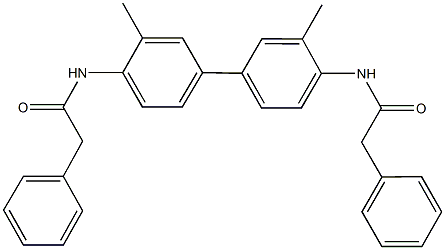 N-{3,3'-dimethyl-4'-[(phenylacetyl)amino][1,1'-biphenyl]-4-yl}-2-phenylacetamide Struktur