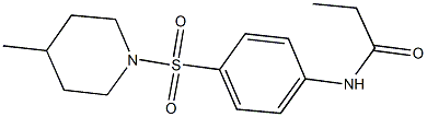 N-{4-[(4-methylpiperidin-1-yl)sulfonyl]phenyl}propanamide Struktur