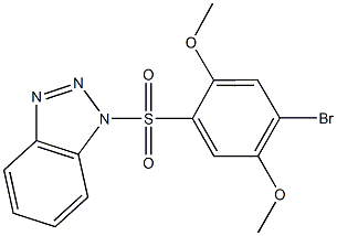 1-[(4-bromo-2,5-dimethoxyphenyl)sulfonyl]-1H-1,2,3-benzotriazole Struktur