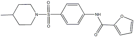 N-{4-[(4-methylpiperidin-1-yl)sulfonyl]phenyl}-2-furamide Struktur