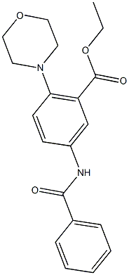 ethyl 5-(benzoylamino)-2-(4-morpholinyl)benzoate Struktur