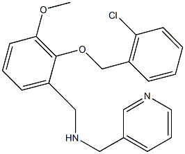 N-{2-[(2-chlorobenzyl)oxy]-3-methoxybenzyl}-N-(3-pyridinylmethyl)amine Struktur