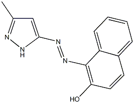 1-[(3-methyl-1H-pyrazol-5-yl)diazenyl]-2-naphthol Struktur