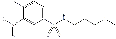 3-nitro-N-(3-methoxypropyl)-4-methylbenzenesulfonamide Struktur