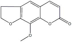 9-methoxy-2,3-dihydro-7H-furo[3,2-g]chromen-7-one Struktur